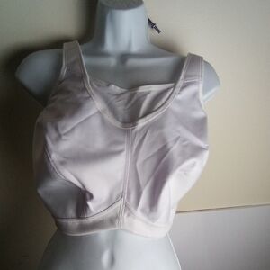 GLAMORISE SPORT Women's White Sports Bra SIZE 36 J New No Tag
